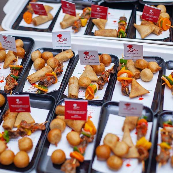canapes on a tray